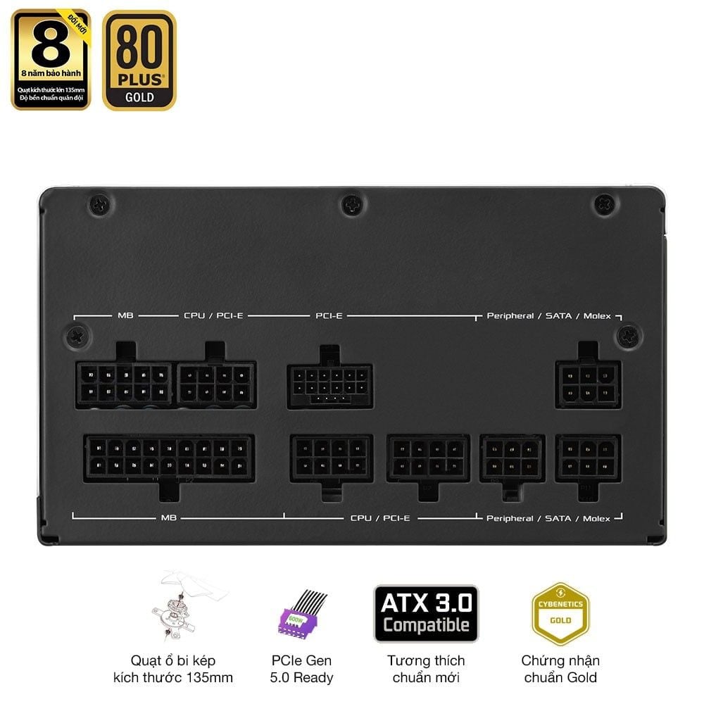 Nguồn máy tính ASUS Prime 850W - 80 Plus Gold - Full Modular ( 850W ) ATX 3.1 PCIE 5.1