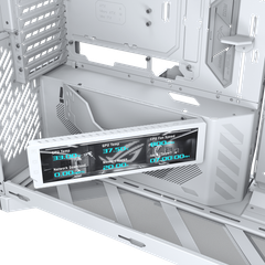 Vỏ Case Asus ROG CRONOX GR801 CURVE TG WHITE	 ( Kèm màn hình phụ Asus  lcd 9.2 )