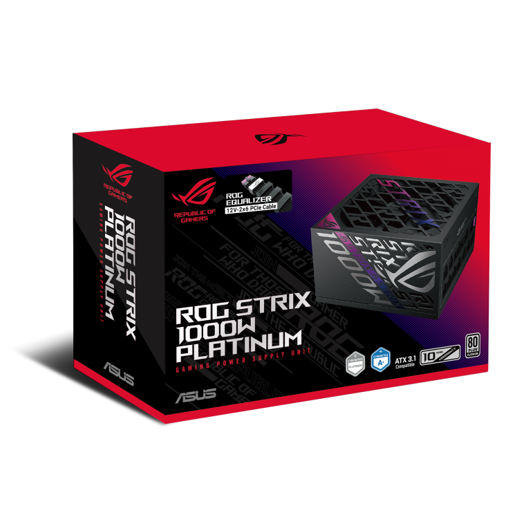 NGUỒN ASUS ROG STRIX 1000P PLATINUM ROG Equalizer ( ATX 3.1/ PCIe 5.1/ 80 Plus Plantinum/ Full Modular)