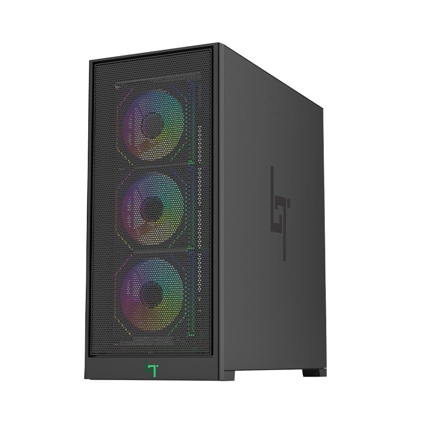 Vỏ Case LinkTech Bahamut 4FA Mid-Tower ( Sẵn 4 Fan ARGB) Black