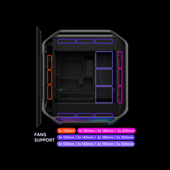 Thùng máy Cooler Master Cosmos Alpha - Đen