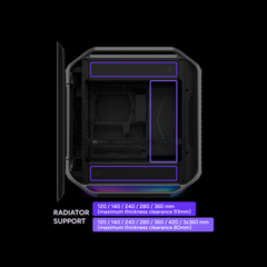 Thùng máy Cooler Master Cosmos Alpha - Đen