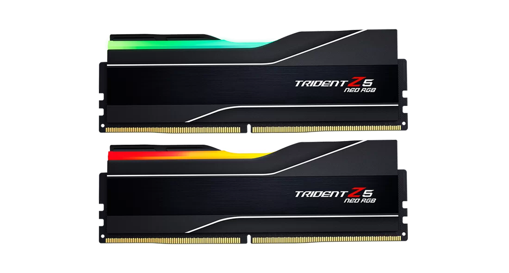 KIT Ram GSKILL Trident Z5 NEO RGB BLACK DDR5 128GB (64GB x 2) 6000MHz CL36 F5-6000J3644D64GX2-TZ5NR ( AMD Expo / XPM )