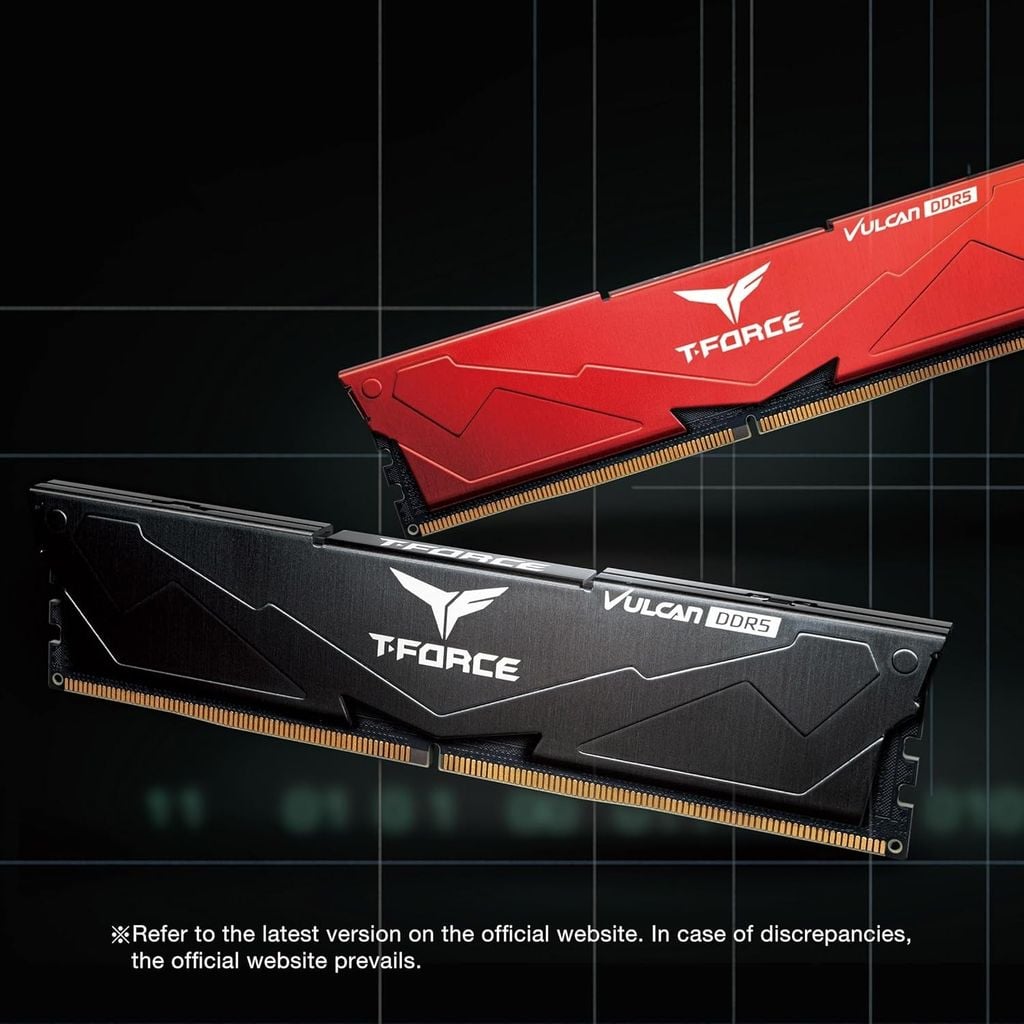 Ram TEAMGROUP T-Force Vulcan Red DDR5 32GB (2x16GB) 6000MHz CL38 Intel XMP 3.0 & AMD Expo