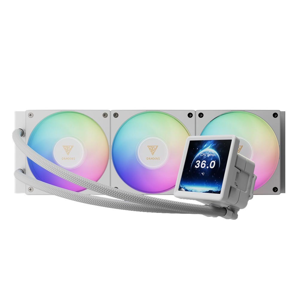 Tản nhiệt nước Gamdias CHIONE M5-360 ARGB WHITE LCD 4