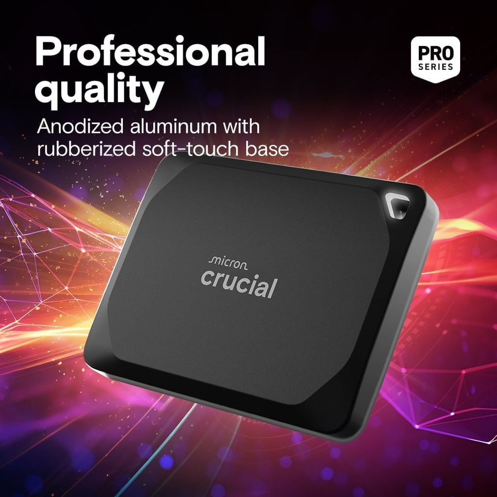 Ổ cứng di động Crucial X10 Pro 4TB Portable SSD   Up to 2100MB/s read, 2000MB/s write