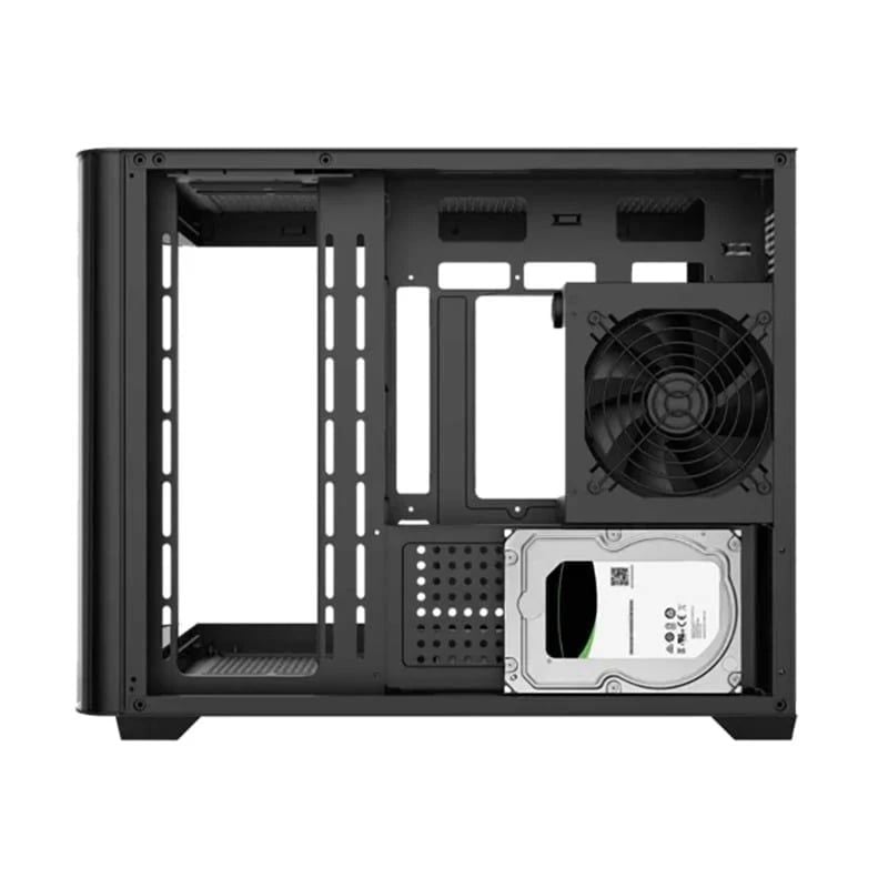CASE LINKTECH SIREN M KÍNH CONG ĐEN  (Chưa kèm Fan) | M-ATX/ITX