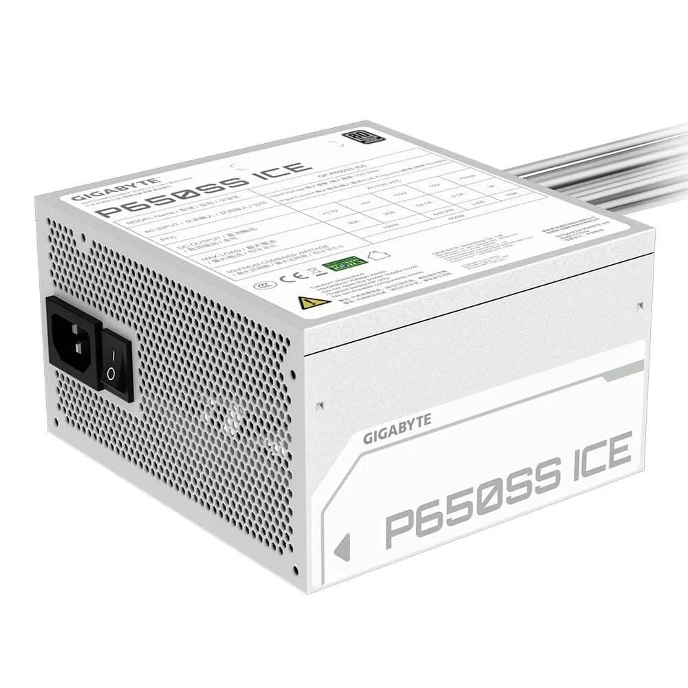 Nguồn Máy Tính GIGABYTE P650SS ICE 650W 80 Plus Silver (Màu Trắng)
