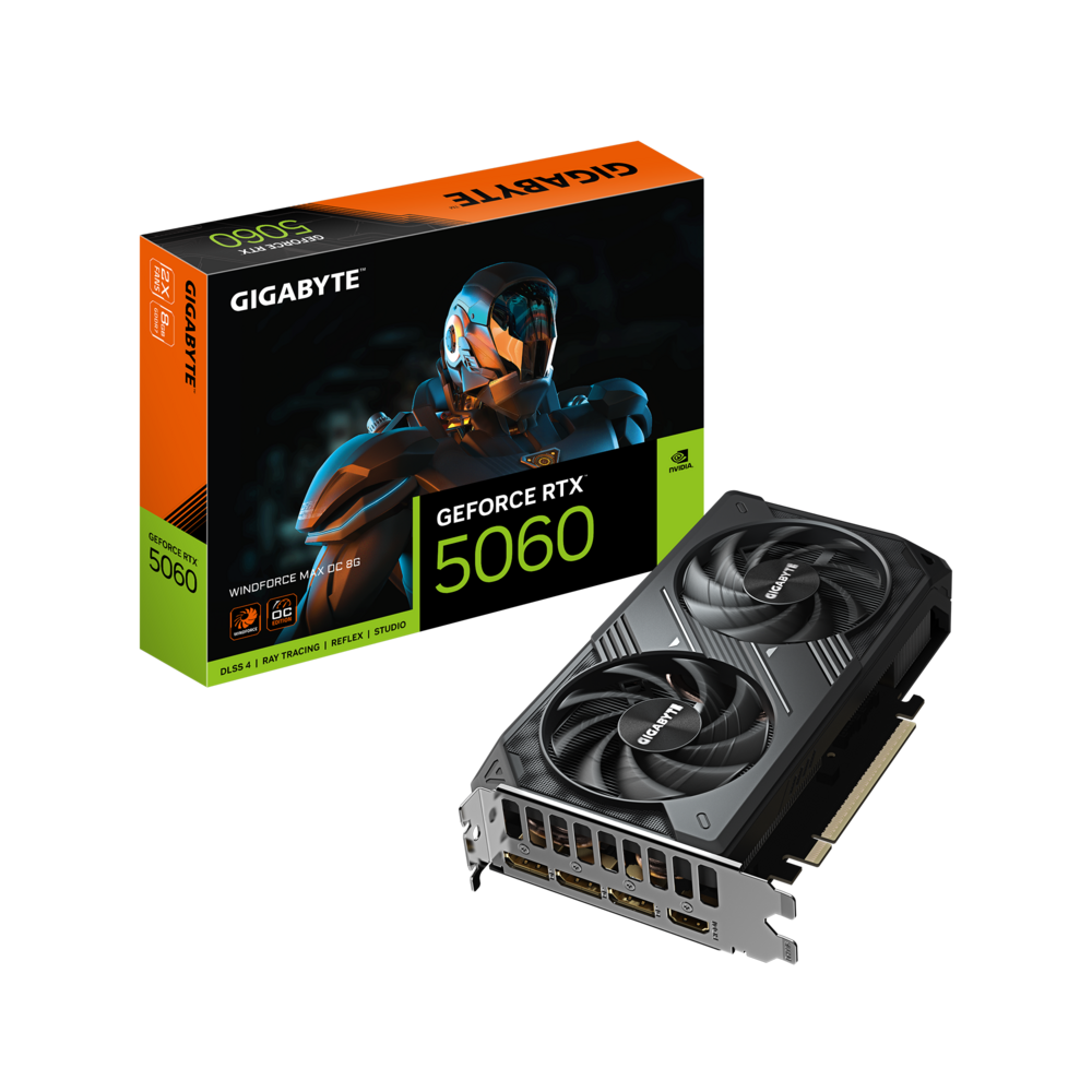 Card màn hình Gigabyte GeForce RTX™ 5060 WINDFORCE  MAX OC 8G