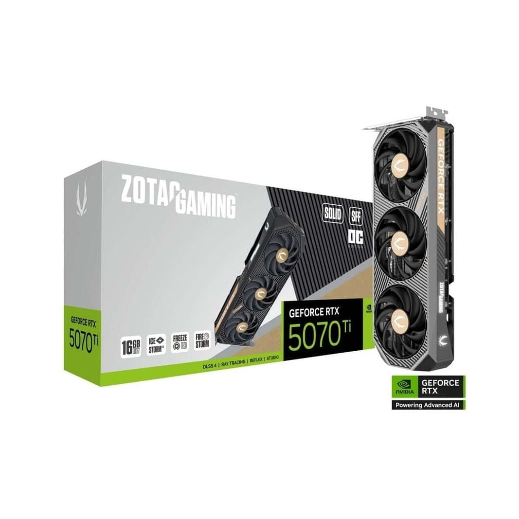 VGA ZOTAC GAMING GEFORCE RTX 5070 TI SOLID SFF OC 16GB GDDR7