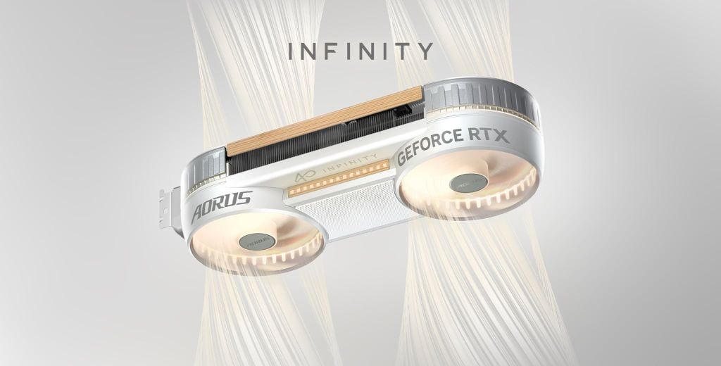 VGA Gigabyte RTX AORUS GeForce RTX™ 5080 INFINITY WOOD 16G White