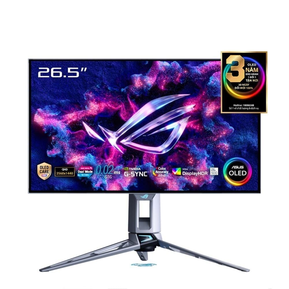 Màn Hình Gaming Asus ROG Swift OLED PG27AQWP-W 27 Inch/ QHD/ OLED/ 540Hz/ 0.02ms