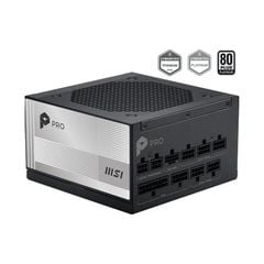 Nguồn máy tính MSI PRO A1000PL PCIE5 1000W 80 PLUS Platinum ATX 3.1 PCIE 5.1 Full Modular