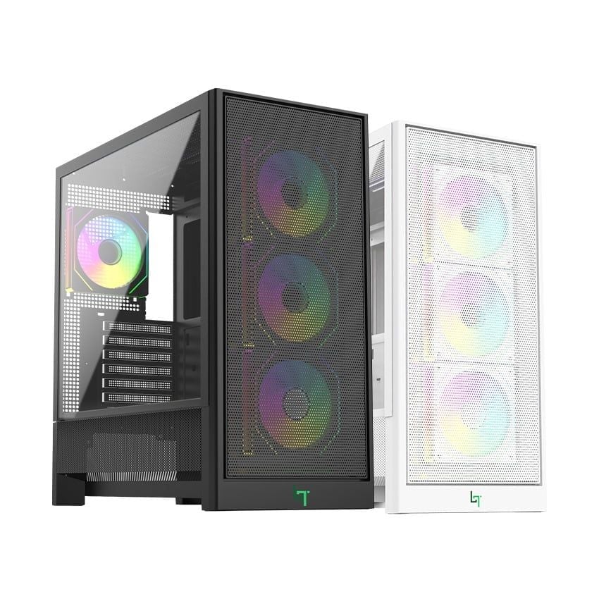 Vỏ Case LinkTech Bahamut 4FA Mid-Tower ( Sẵn 4 Fan ARGB) White