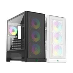Vỏ Case LinkTech Bahamut 4FA Mid-Tower ( Sẵn 4 Fan ARGB) White