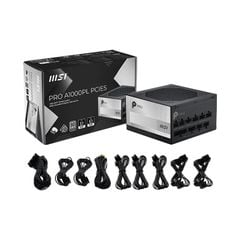 Nguồn máy tính MSI PRO A1000PL PCIE5 1000W 80 PLUS Platinum ATX 3.1 PCIE 5.1 Full Modular