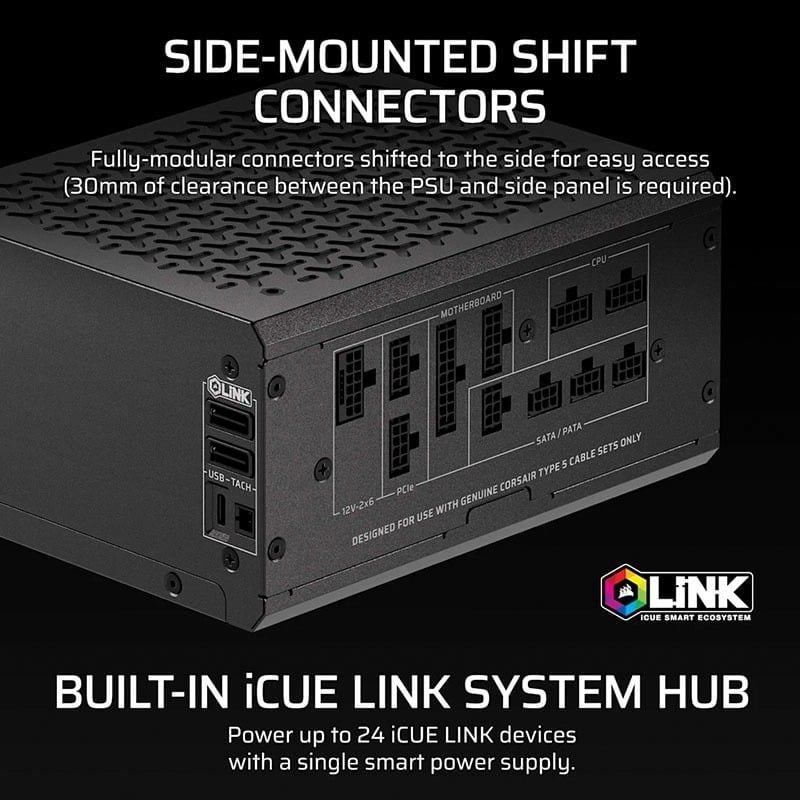 Nguồn máy tính Corsair HX1200i SHIFT 1200W 80 Plus Platinum ATX12V V3.1