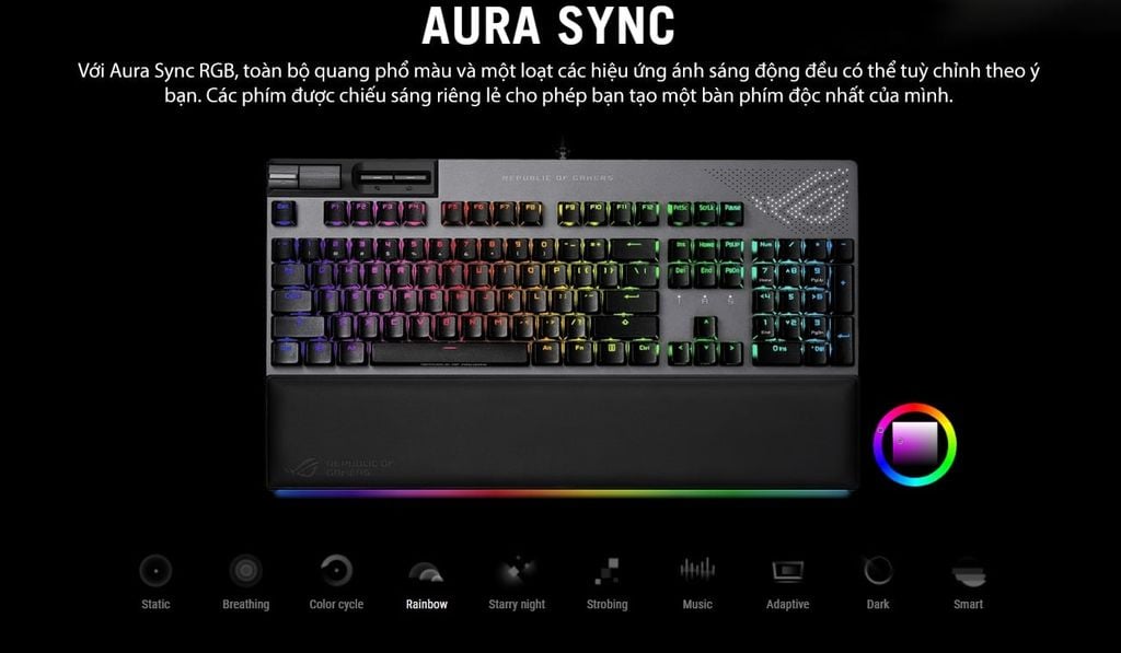 Bàn phím game Asus ROG Strix Flare II Animate NX