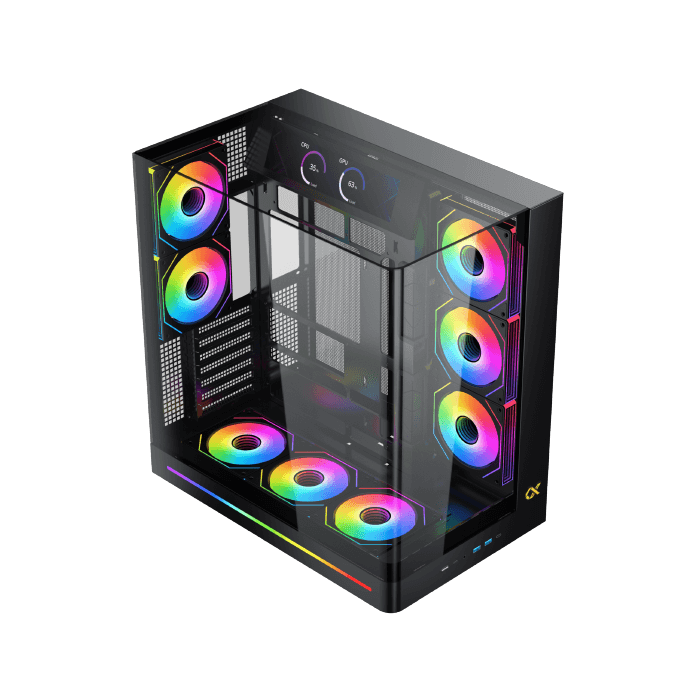 Thùng máy Xigmatek Pano II ATX LCD (Không Kèm Fan) - Đen ( BFT , ATX )