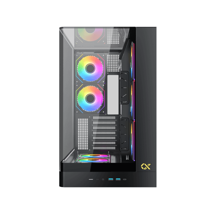 Thùng máy Xigmatek Pano II ATX LCD (Không Kèm Fan) - Đen ( BFT , ATX )