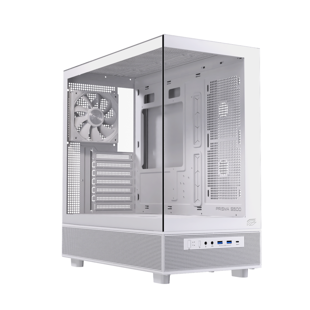 CASE  EINAREX S500 CORE BLACK / WHITE ( ATX , Rad 360mm )