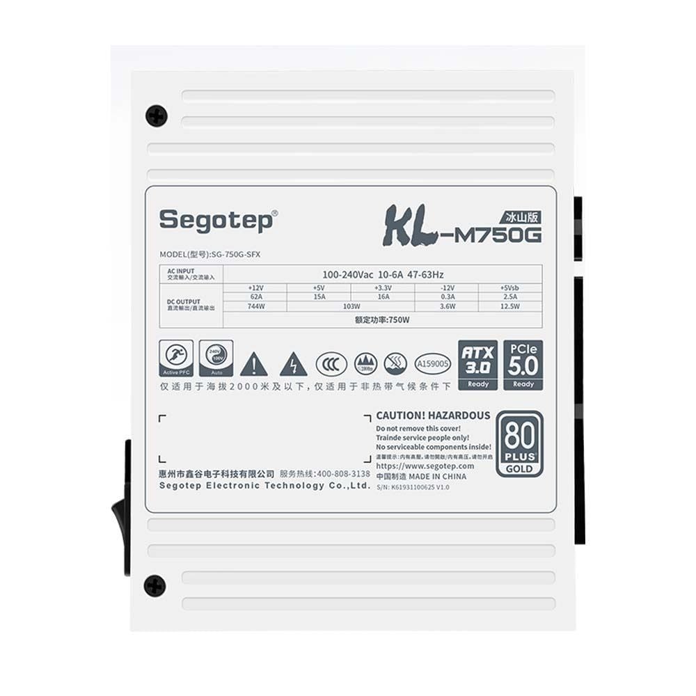 Nguồn Segotep KL-M750G 750W White SFX 80 Plus Gold PCIe 5.0 ATX 3.0