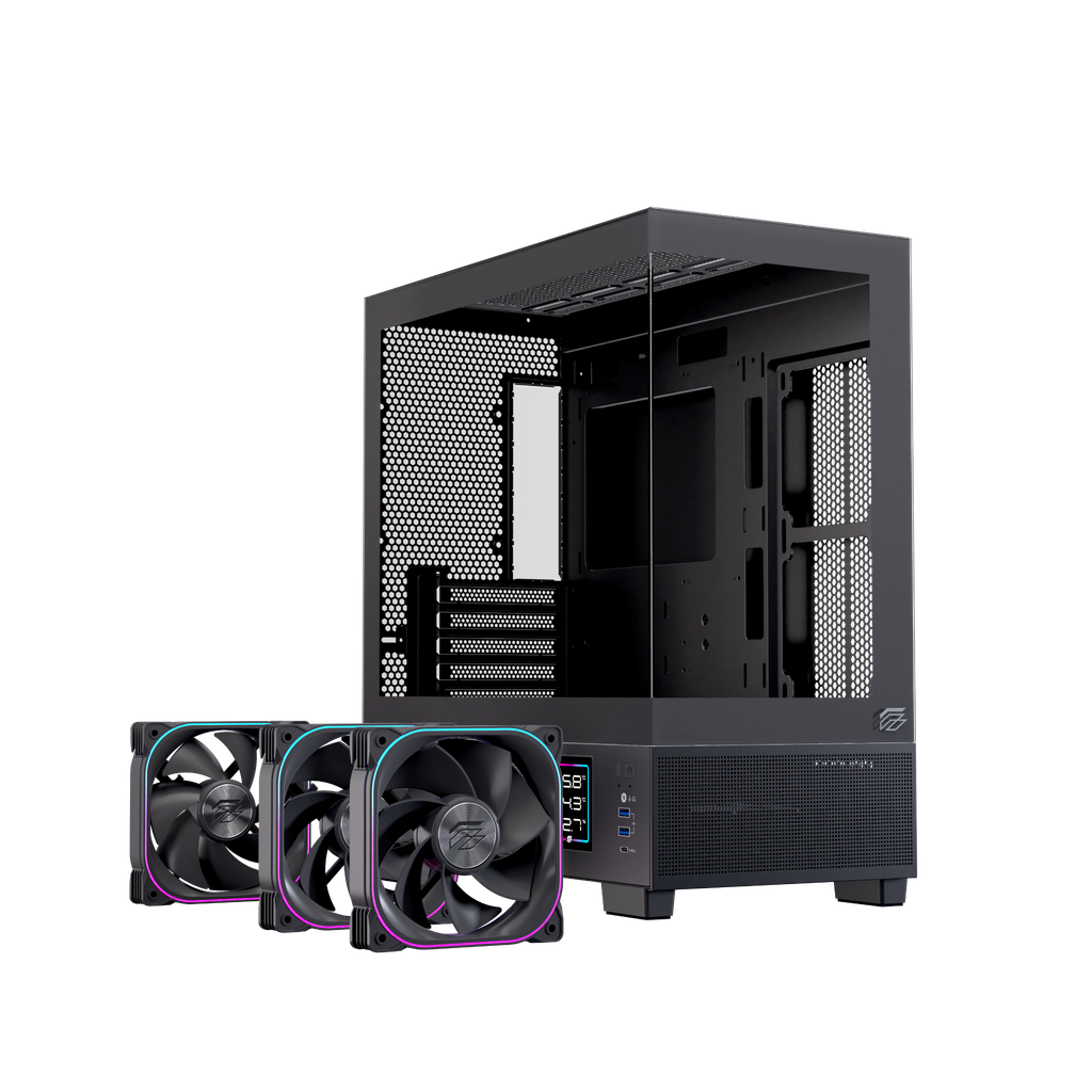 CASE EINAREX SM501D RGB  BLACK / WHITE - Sẵn 3 FAN