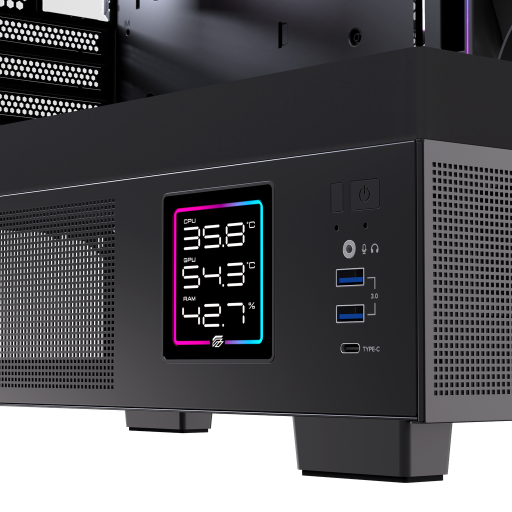 CASE EINAREX SM501D RGB  BLACK / WHITE - Sẵn 3 FAN