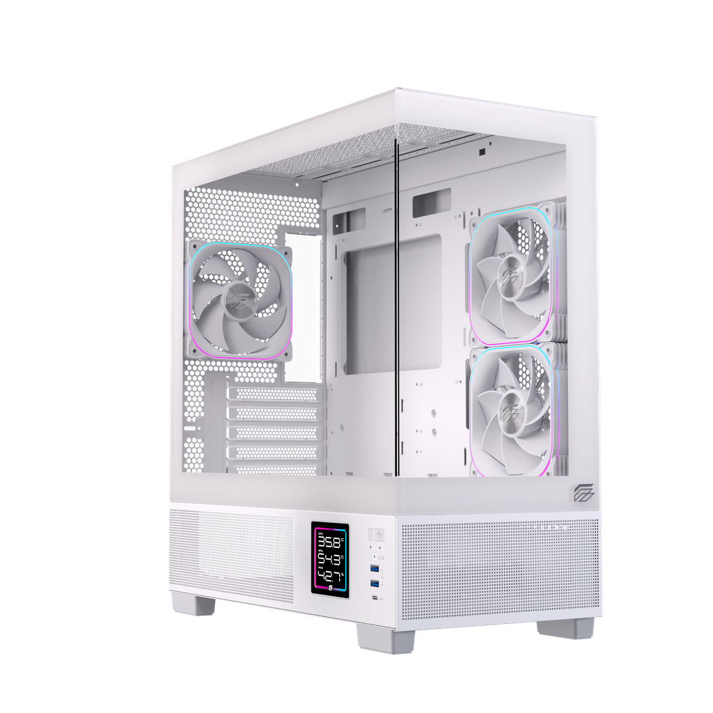 CASE EINAREX SM501D RGB  BLACK / WHITE - Sẵn 3 FAN