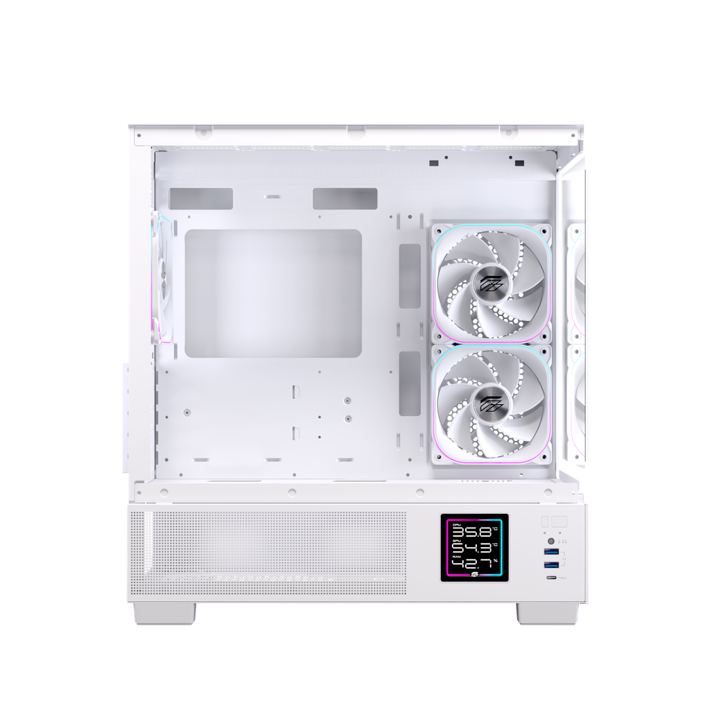 CASE EINAREX SM501D RGB  BLACK / WHITE - Sẵn 3 FAN