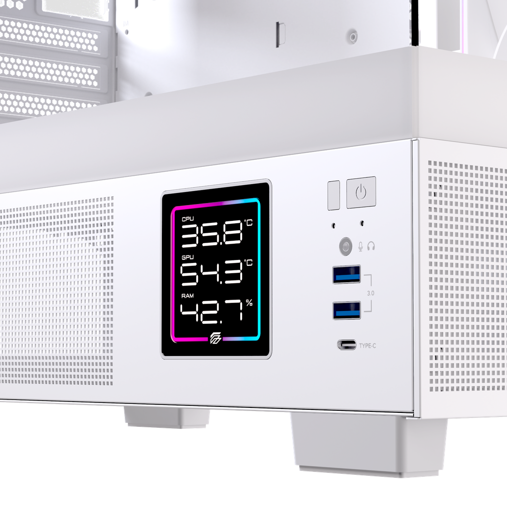 CASE EINAREX SM501D RGB  BLACK / WHITE - Sẵn 3 FAN