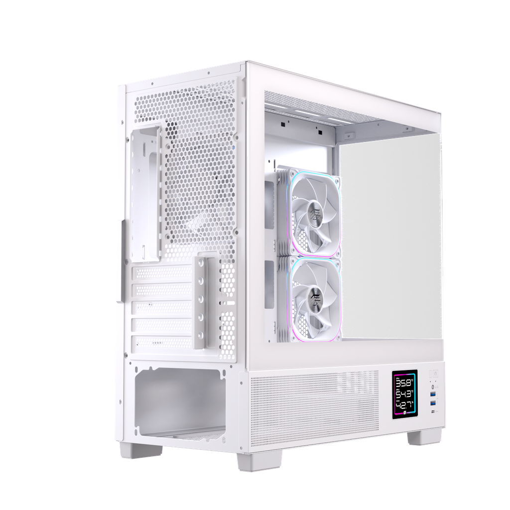 CASE EINAREX SM501D RGB  BLACK / WHITE - Sẵn 3 FAN