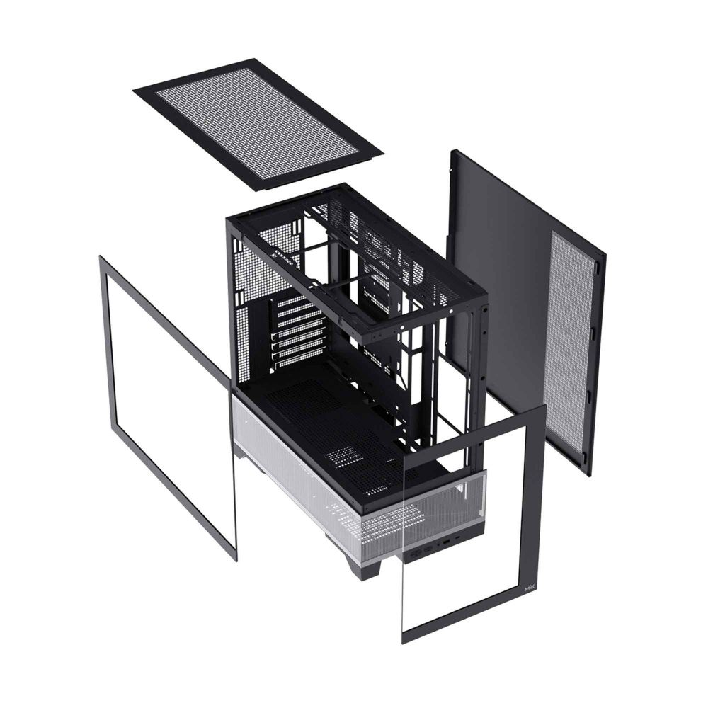 Thùng máy Case MIK Lumine 4FA -  Đen , kèm 4 fan ARGB