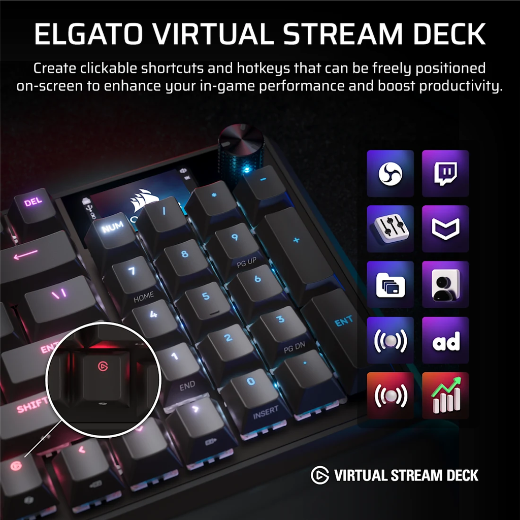 Bàn phím Corsair VANGUARD 96-MLX Plasma-BLK-RGB