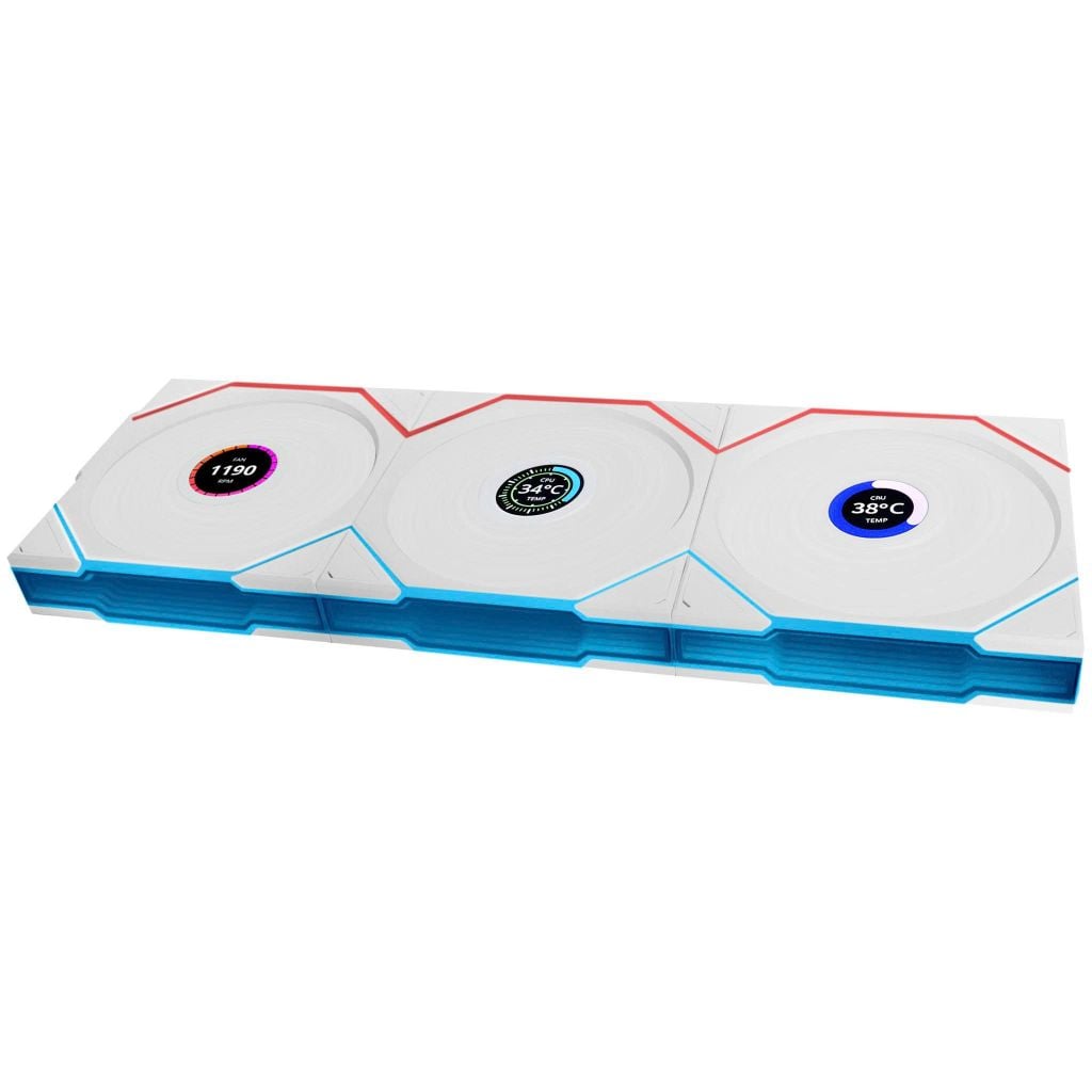 FAN  Lian-Li UNI Fan TL 120 LCD Wireless  Triple ( Bộ 3 fan )