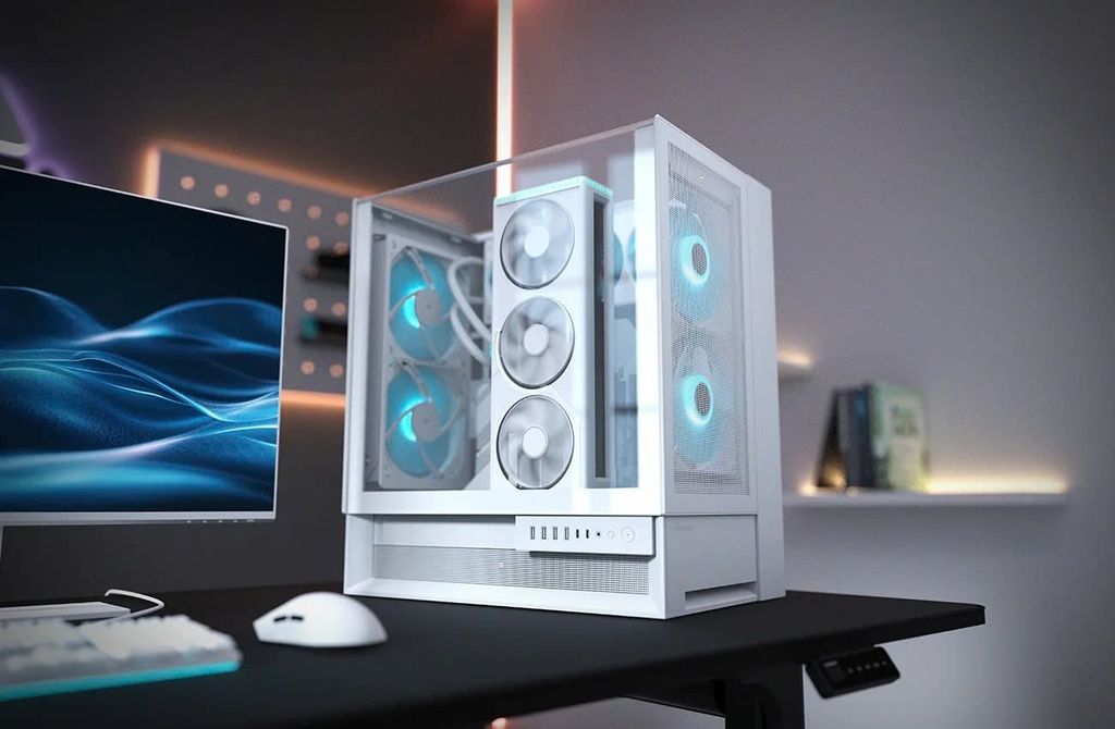 Vỏ case  Cougar OmnyX Mid Tower ATX Computer Case - Sẵn 4 fan 140cm