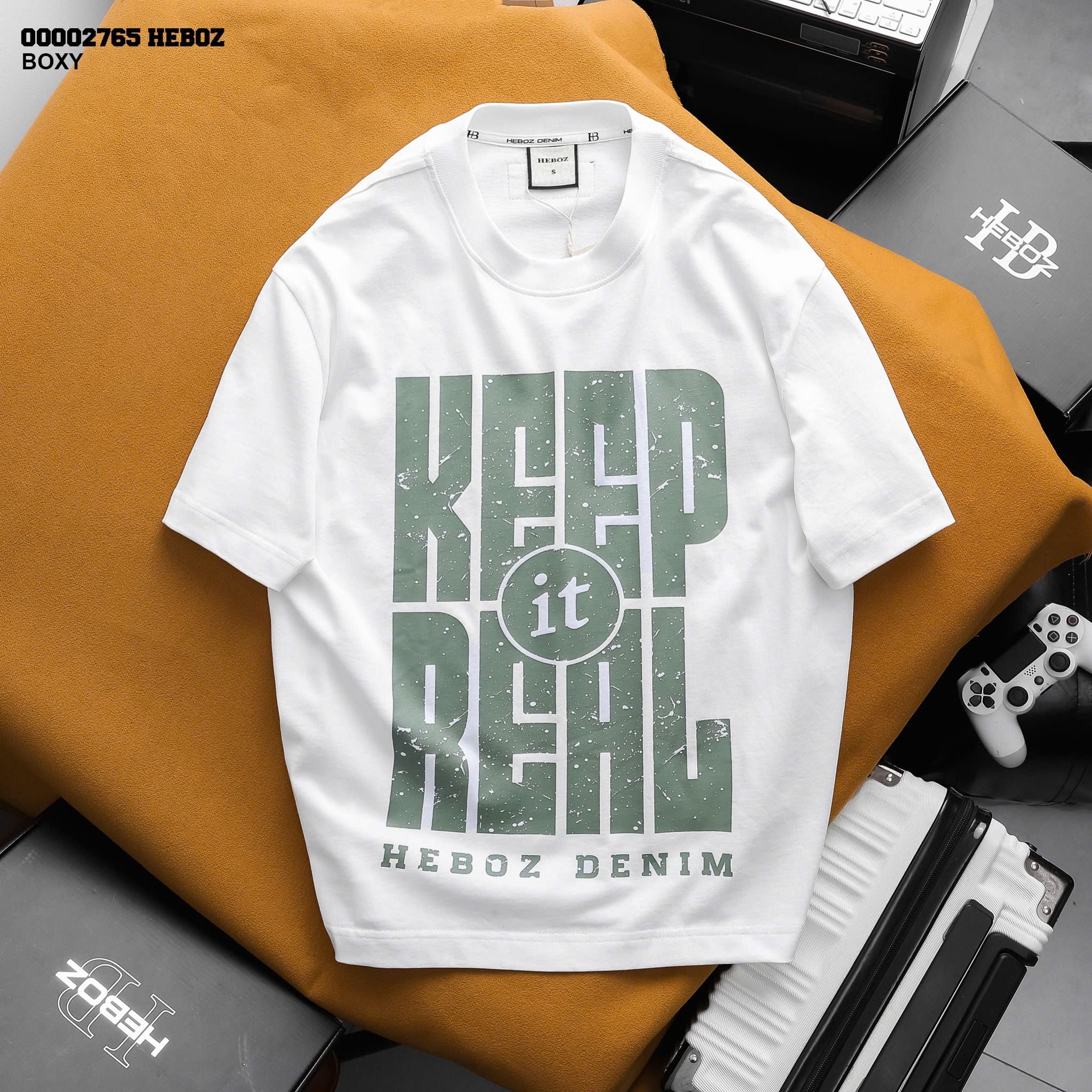  Áo thun nam Heboz keep boxy 2M - 00002765 