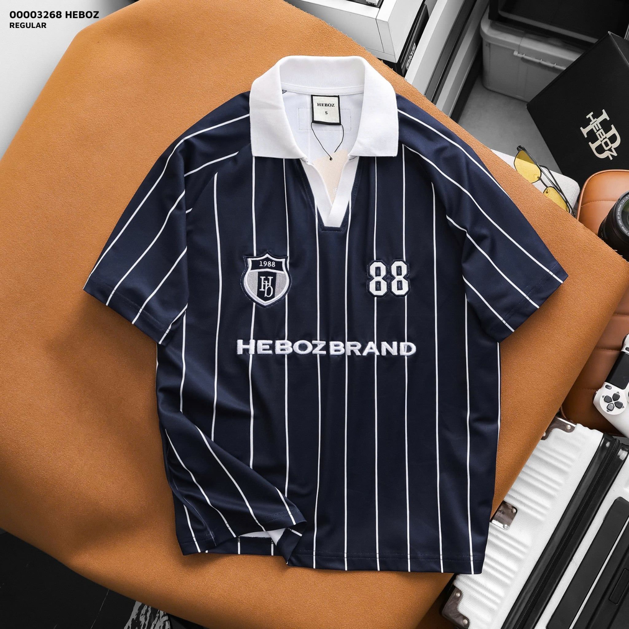  Áo polo Heboz striped relax 2M-00003268 
