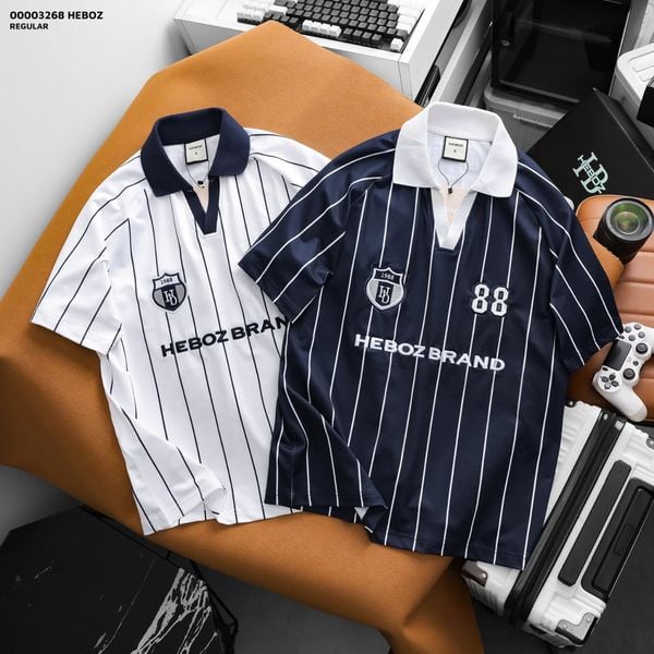  Áo polo Heboz striped relax 2M-00003268 