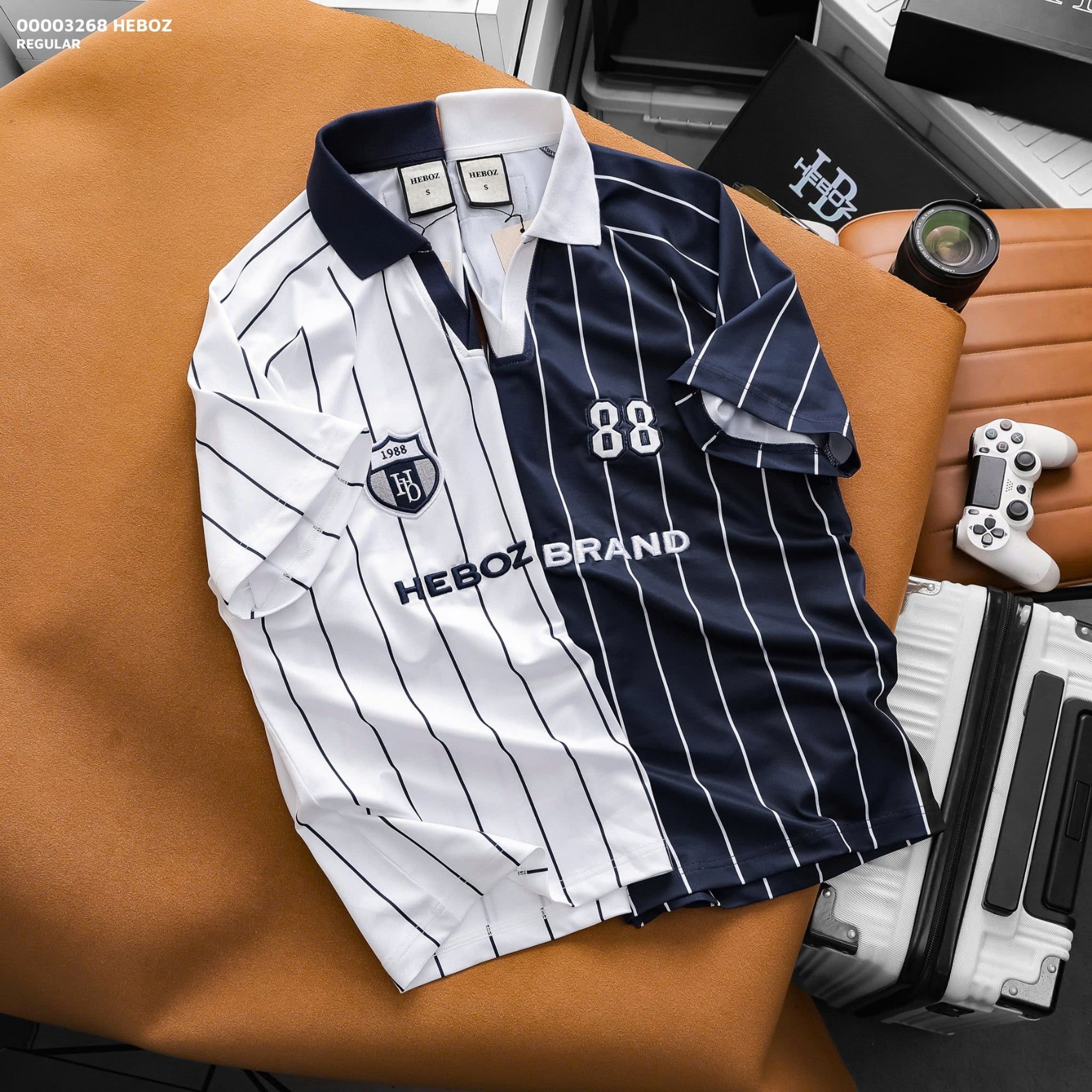  Áo polo Heboz striped relax 2M-00003268 