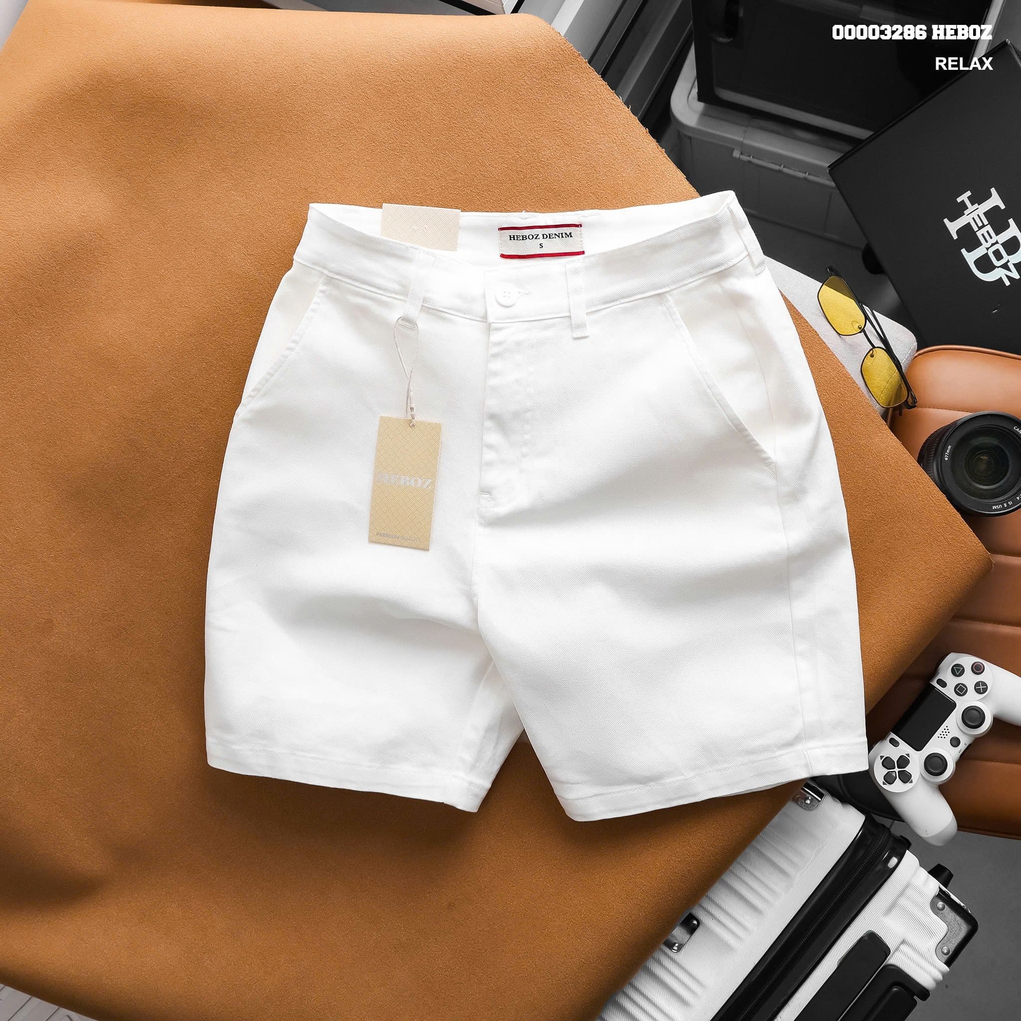  Quần short Heboz kaki basic slim 4M - 00003286 