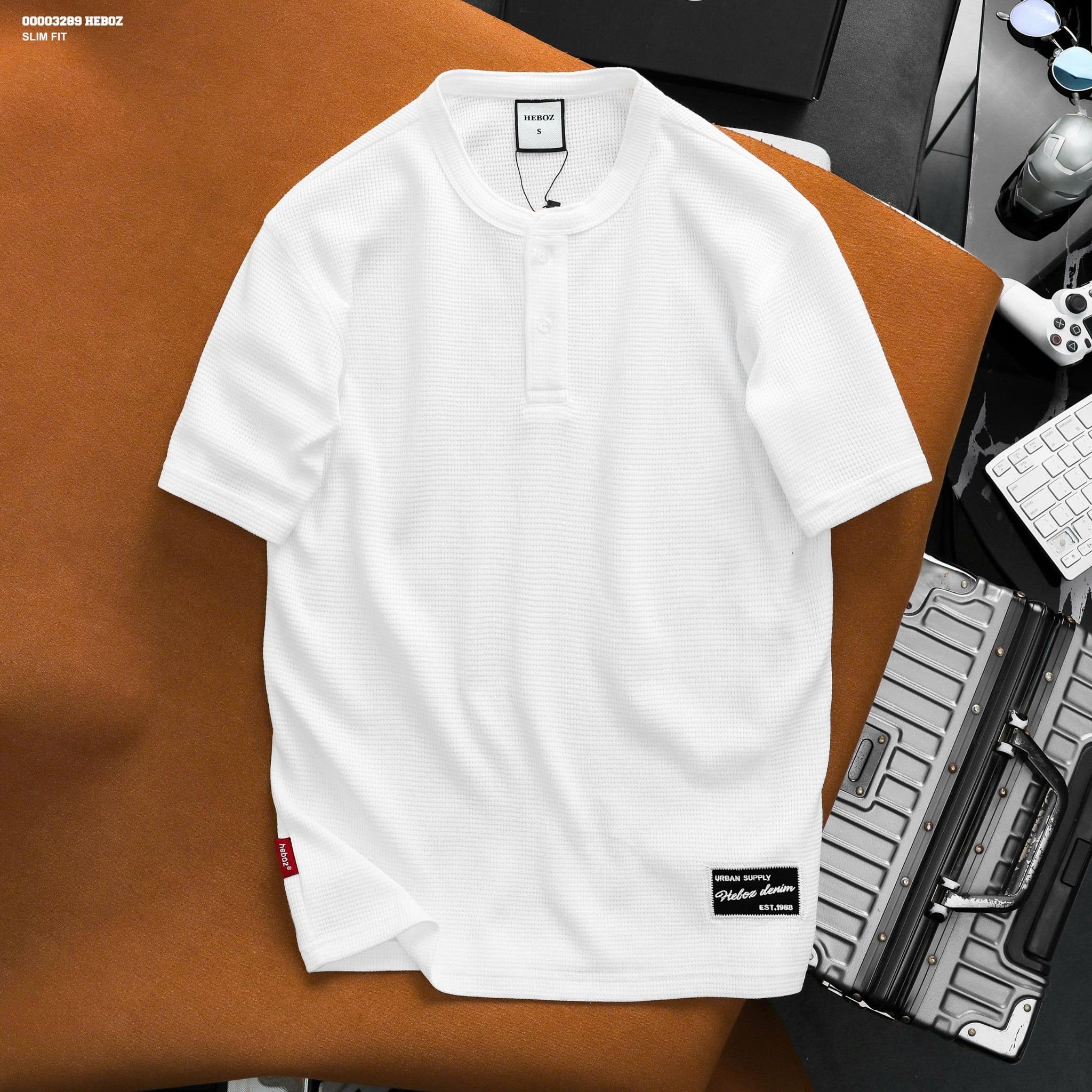  Áo thun Heboz henley honeycomb 3M - 00003289 