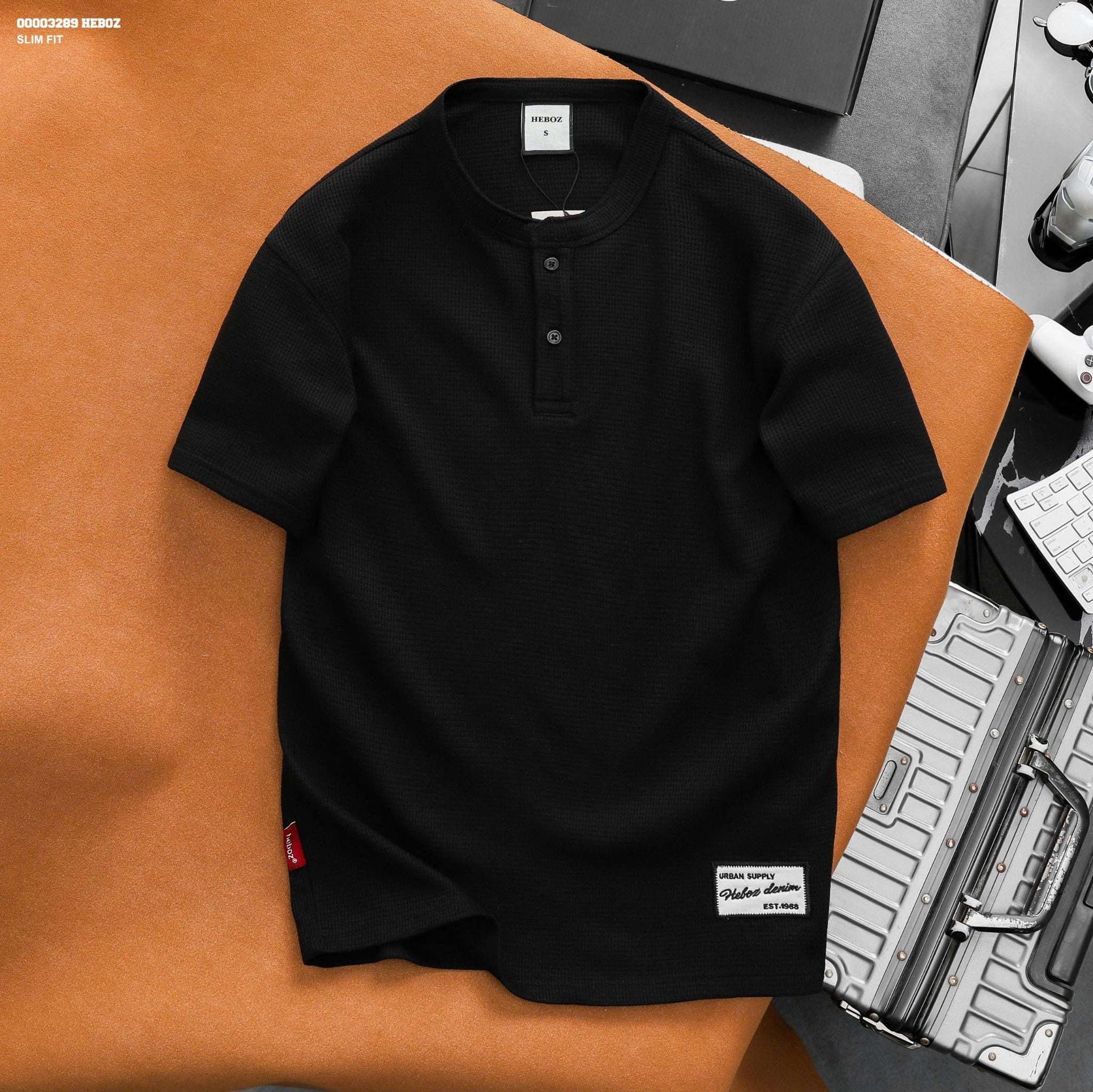  Áo thun Heboz henley honeycomb 3M - 00003289 