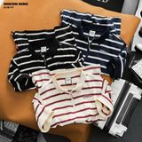  Áo polo Heboz striped zipper 3M-00003291 