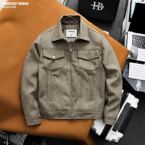  Áo khoác Heboz suede regular 3M - 00003297 