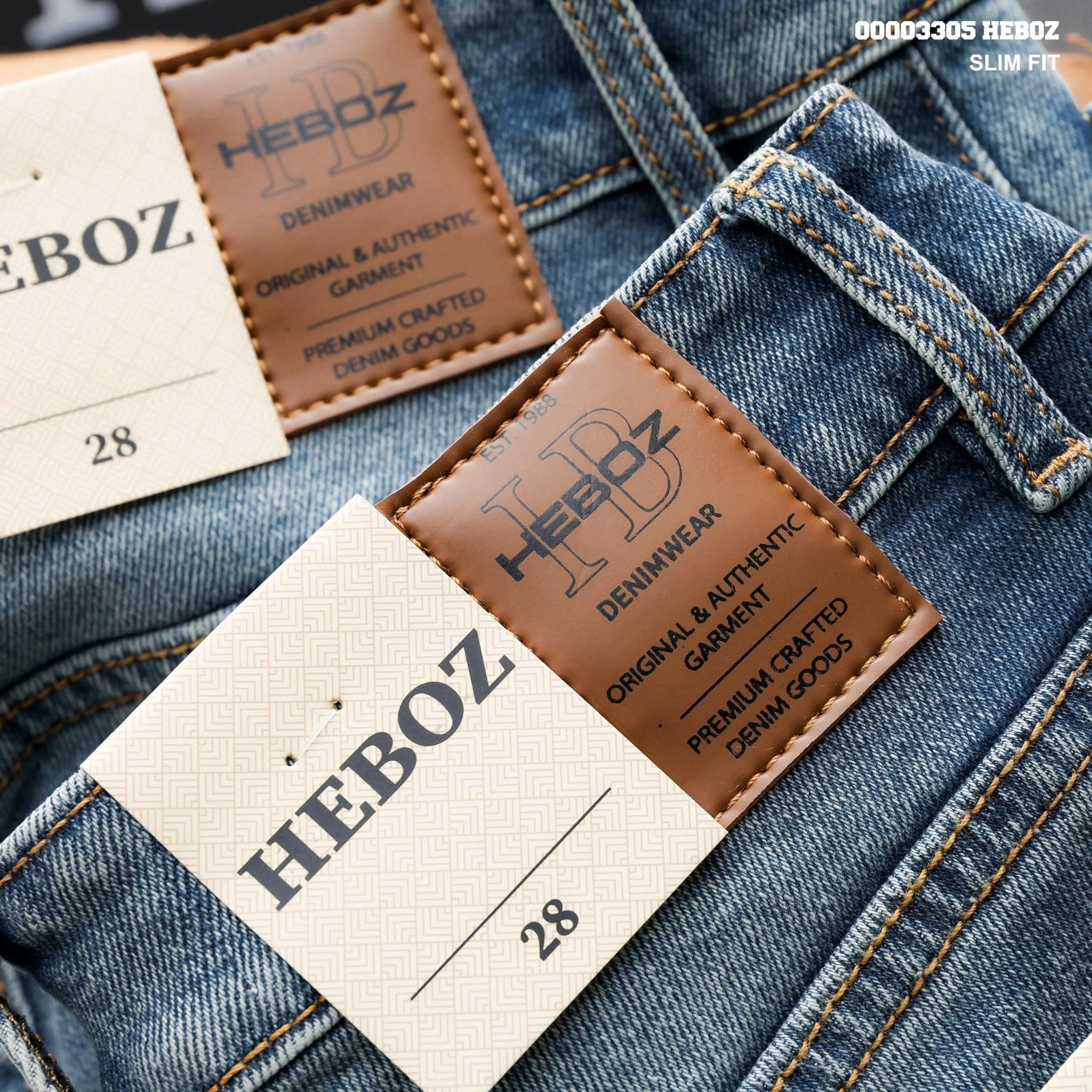  Quần jean Heboz slim ripped D040 - 00003305 