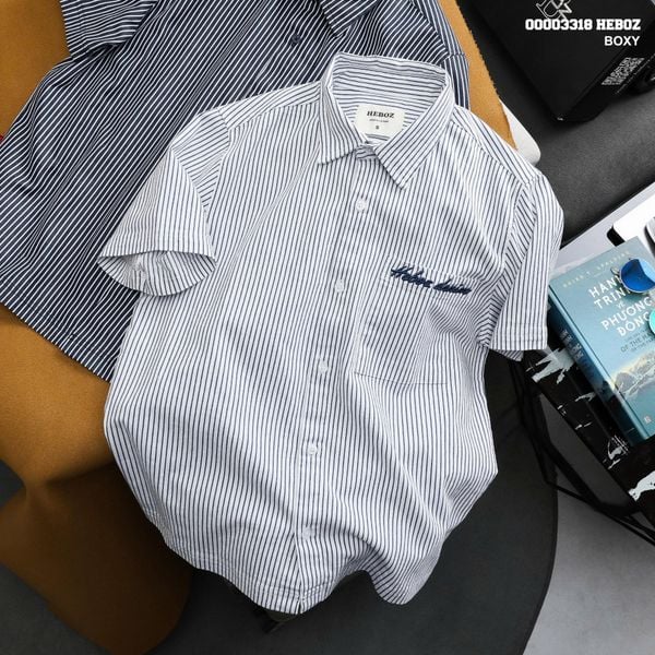  Áo sơ mi Heboz boxy striped 2M - 00003318 