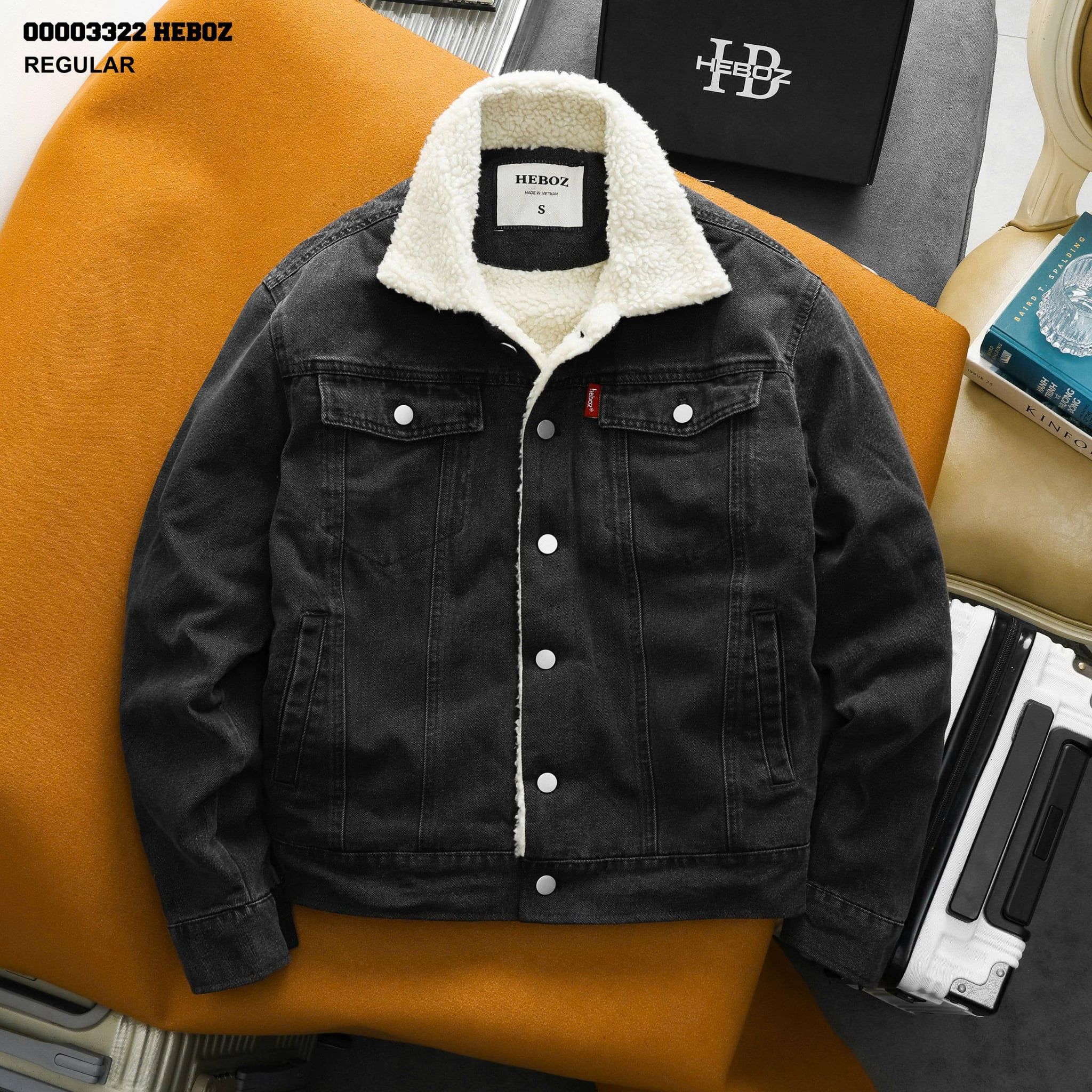  Áo khoác Heboz sherpa denim 2M - 00003322 