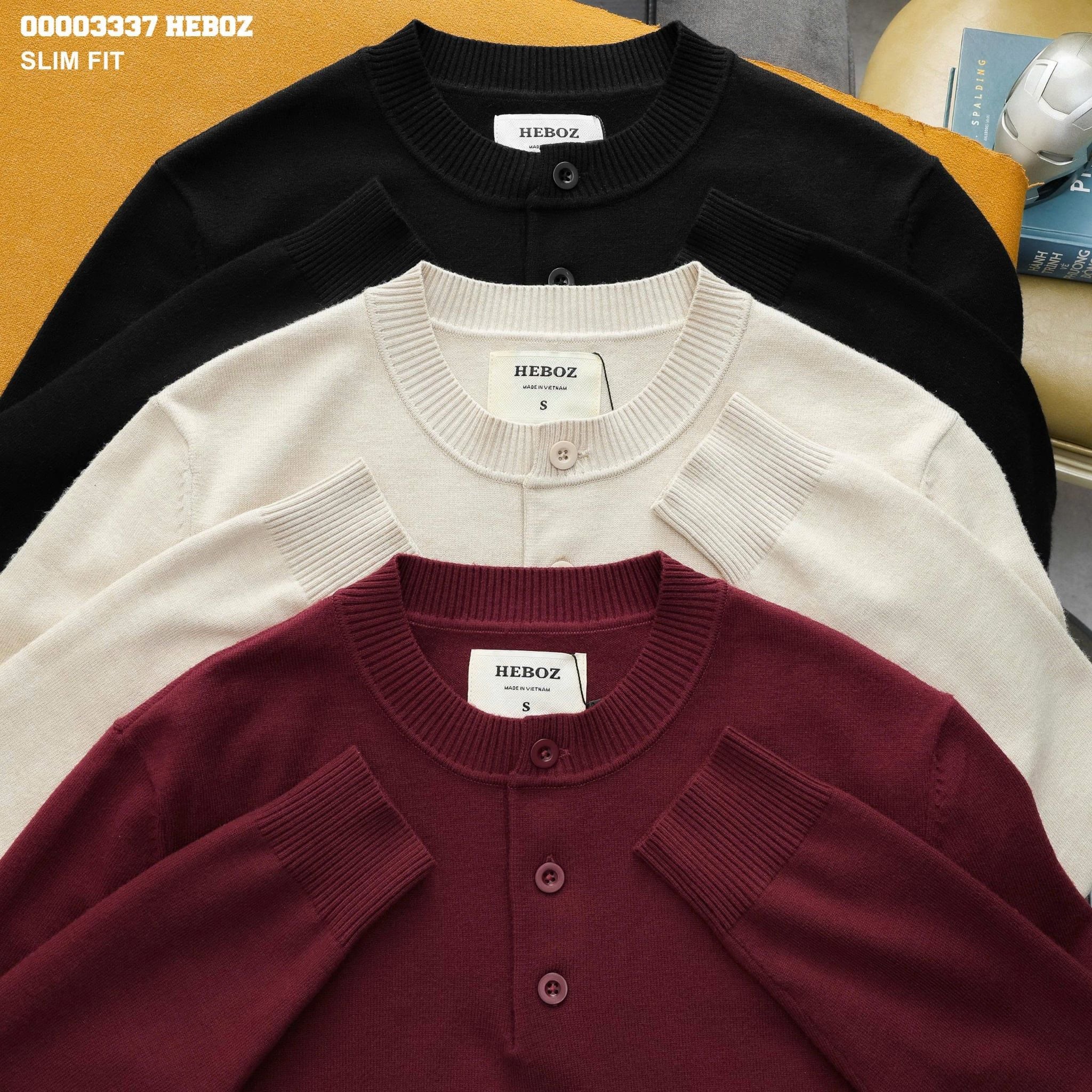  Áo len Heboz henley 3M - 00003337 