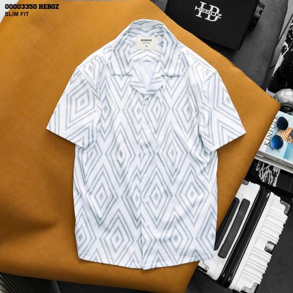  Áo Sơ Mi tay ngắn Geo Diamond Heboz - 00003350 